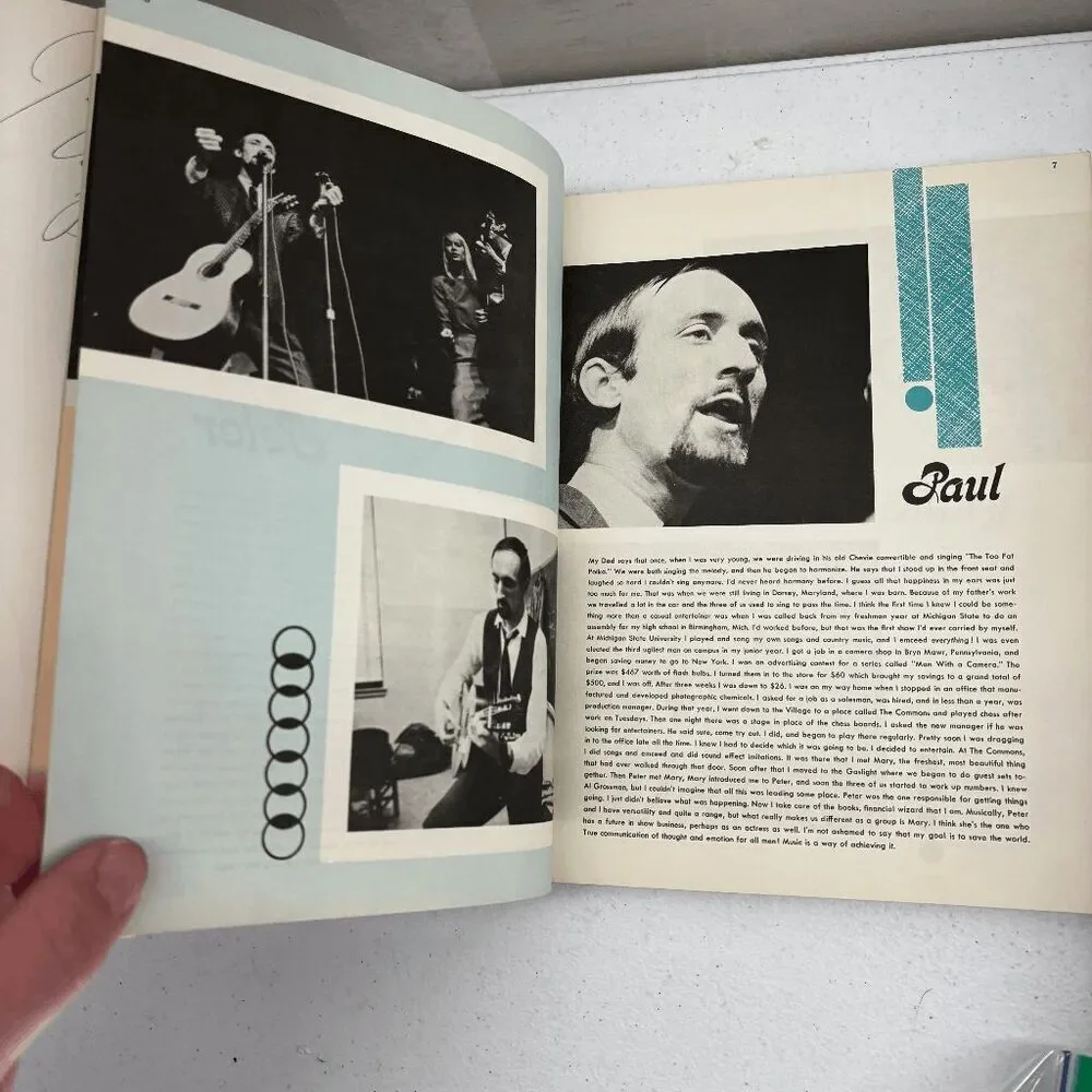 Vintage The Peter Paul and Mary Song Book Sheet Music Warner‎ Bros 1965